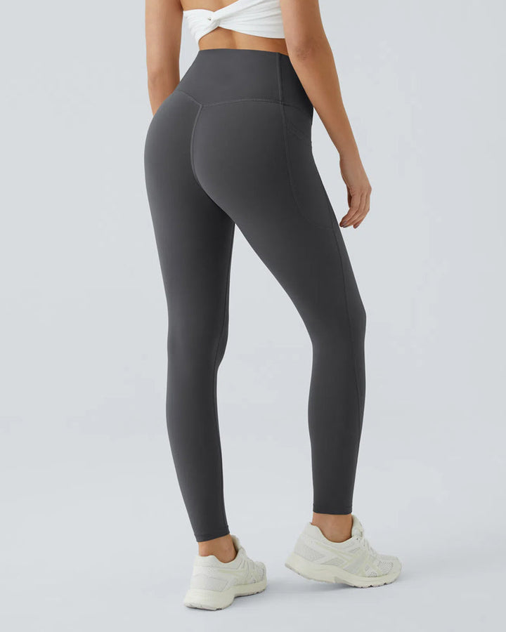 High Waisted Butt Lifting Tummy Control Side Pocket Shaping Training Leggings