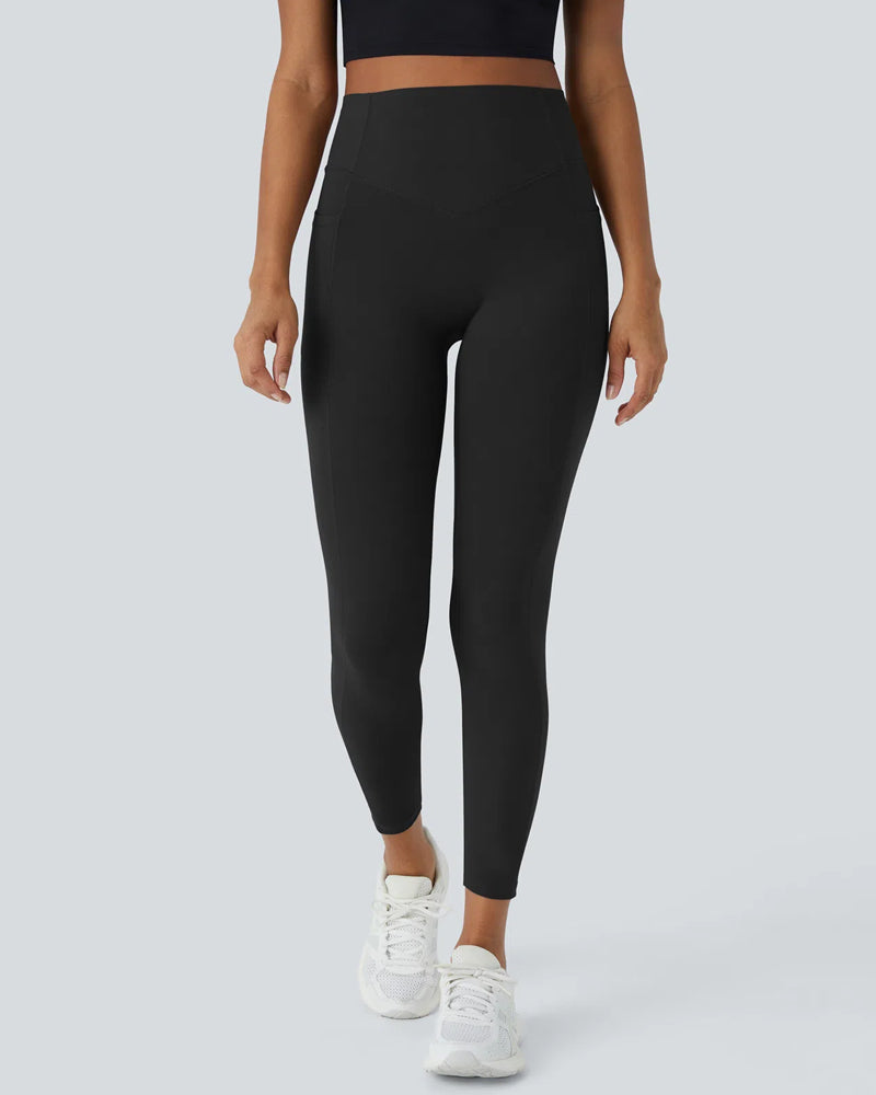 High Waisted Butt Lifting Tummy Control Side Pocket Shaping Training Leggings