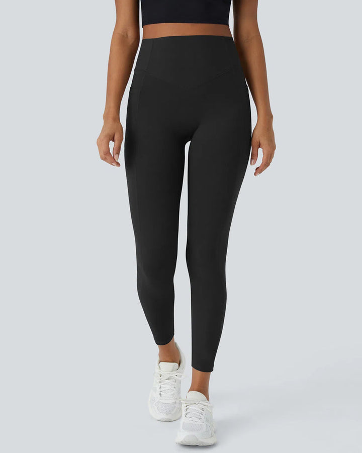 High Waisted Butt Lifting Tummy Control Side Pocket Shaping Training Leggings